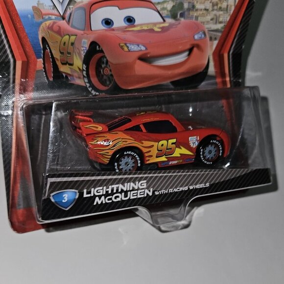 5 Disney Cars Lightning McQueen Diecast Lot Grand Prix Rusteze Tumbleweed Cactus - Picture 3 of 16